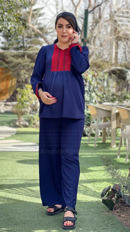 تونیک و شلوار بارداری بنفشه