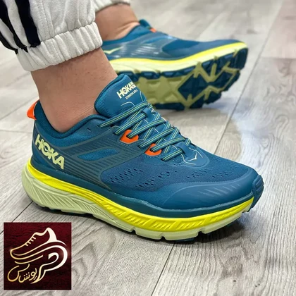 کتانی اورجینال مردانه رانینگ ورزشی مدل هوکا Hoka Stinson ATR رنگ آبی