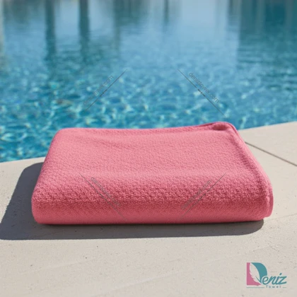 حوله استخری میکروفایبر لایف رنگ گلبهی تیره