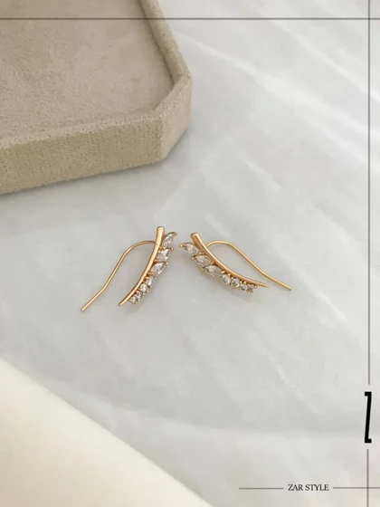 گوشواره ایرکافی برگ الماسی
