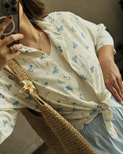 شومیز گره‌ای پاپیون