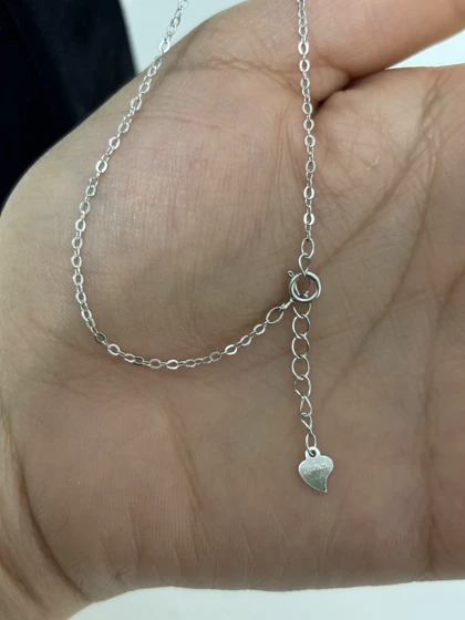 گردنبند نقره زنانه دونه برفی نگینی 989