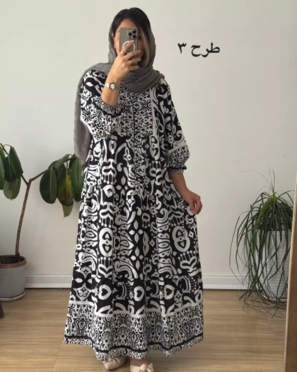پیراهن ساحلی نخی ساغر