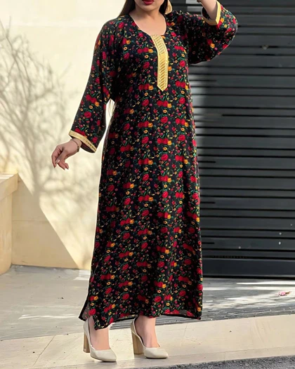 پیراهن ساحلی گلریز کتیبه طلایی 4163
