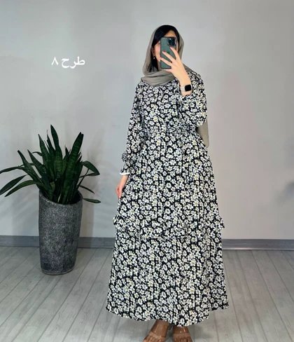 پیراهن مانتویی شکوفه