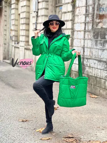 کاپشن کمرگت کیف دار