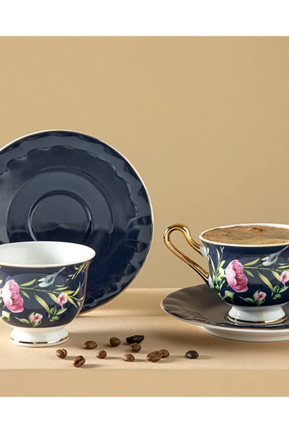 سرویس فنجان قهوه دو نفره English Home مدل Vanilla New Bone China