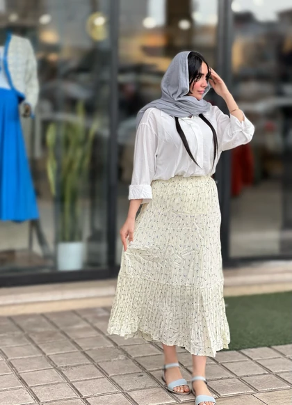 دامن پینترستی آسترکشی شده وارداتی کد 818