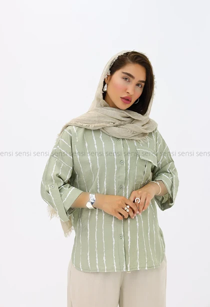 شومیز راه راه پری