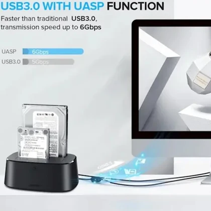 داک هارد 2.5 اینچ و 3.5 اینچ 2 سینی USB 3.0 یوگرین ugreen CM198 50857