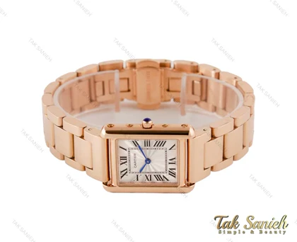 ساعت مچی کارتیه تانک زنانه رزگلد Cartier-3693-L