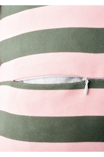 روکش کوسن پلی‌استر Bella Maison مدل Line Punch - سبز