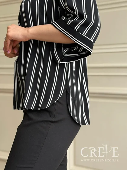 شومیز آستین ژاپنی راه راه