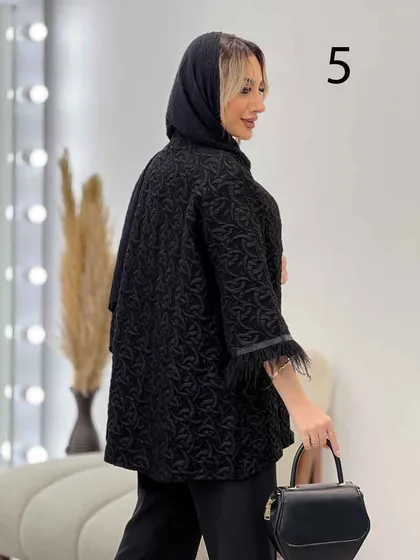 مانتو فکورا آستین پر