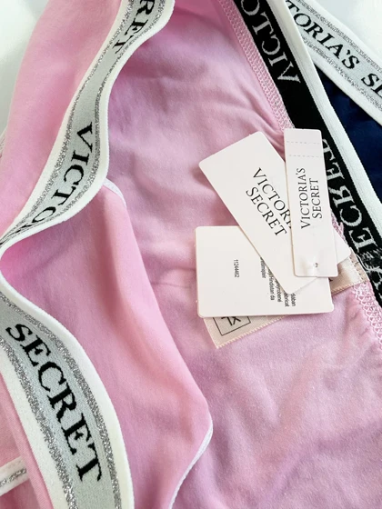 شورت اسلیپ زنانه نخ پنبه کمر کش شاین بسته 2 عددی ویکتوریا سکرت Victoria's Secret