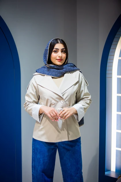 بارانی مچ راه راه روناک