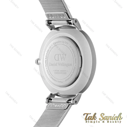 ساعت دنیل ولینگتون زنانه سیلور صفحه صدف سفید نگین‌دار DW-4310-28-L