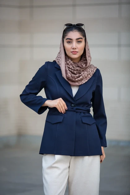 کت زنانه بلدینگ کمر بنددار