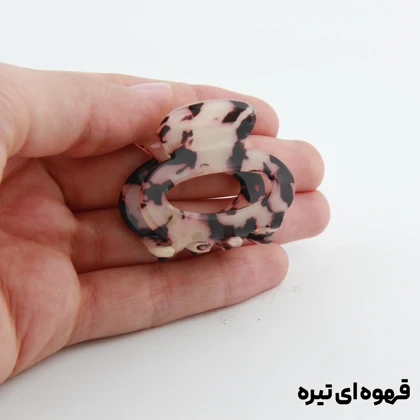 کلیپس دخترانه مدل بند انگشتی طرح بیضی خال‌خالی