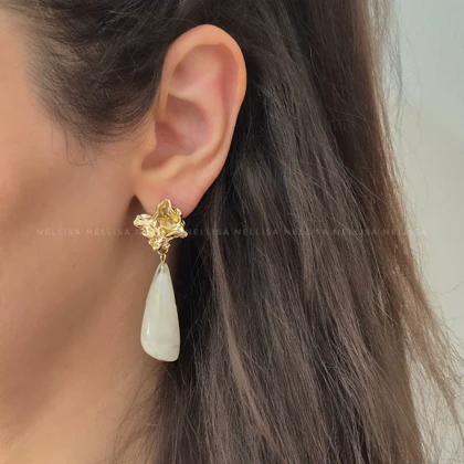 گوشواره زنانه طرح سنگ ترند - کد 08671
