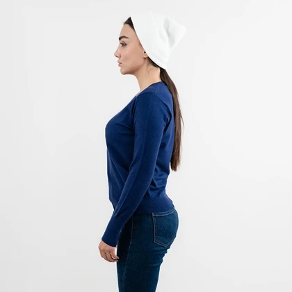 پلیور بافت اسلیم فیت یقه هفت زنانه - 71251350