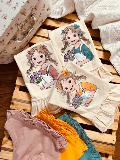 تاپ و شلوارک بچگانه دختر گلفروش
