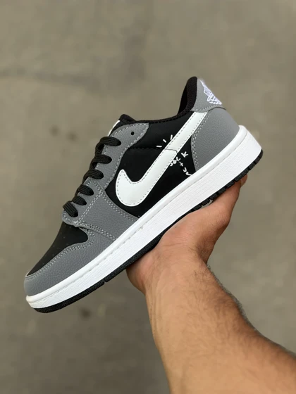 کتانی ترویس مردانه مشکی طوسی کد(65)