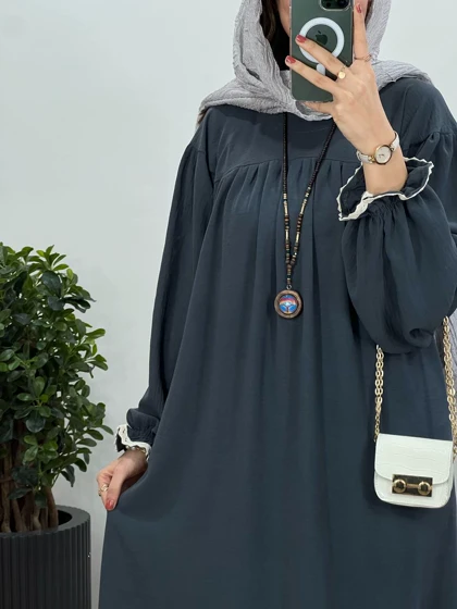 مانتو عبایی بلند رایلی 9 با کد 3681