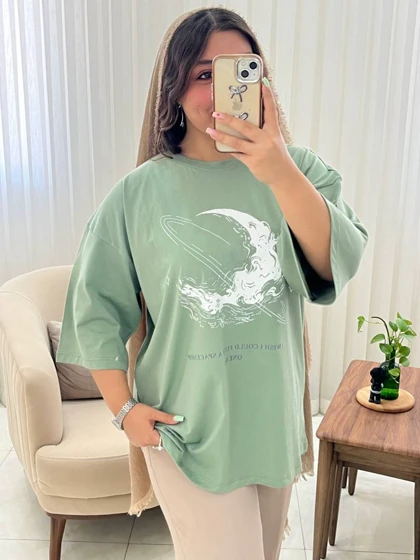 تیشرت دخترانه و زنانه اسپرت ماه کد 465