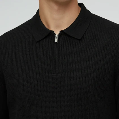 بافت نیم زیپ یقه طرح راه (3066) SOLD OUT