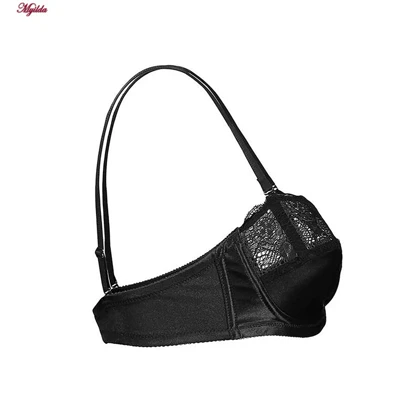 سوتین زنانه لین مدل دکلته نیم تور مشکی کد 4680-418