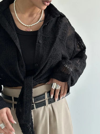 شومیز جلو گره