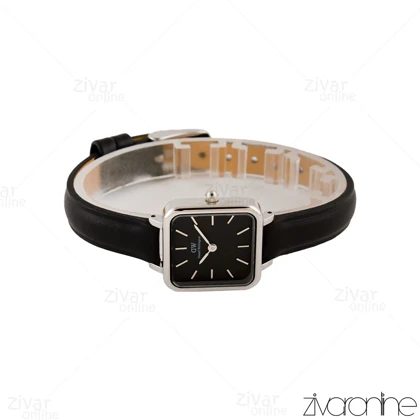 ساعت دنیل ولینگتون زنانه مربعی صفحه مشکی بند چرم 104802