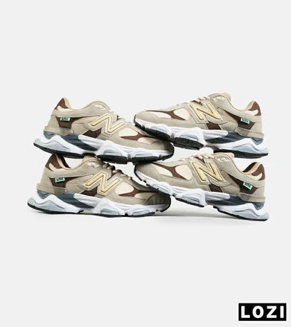 کفش کتانی مردانه و زنانه کرم قهوه ای NEW BALANCE 9060