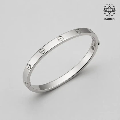 بنگل کارتیر استیل نقره ای کد 509428024-26