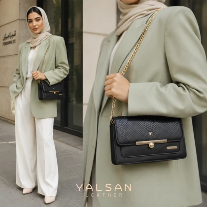 کیف دوشی زنانه چرم یلسان مدل لیندا کد106-MRV