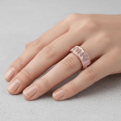 انگشتر زنانه میناکاری miu