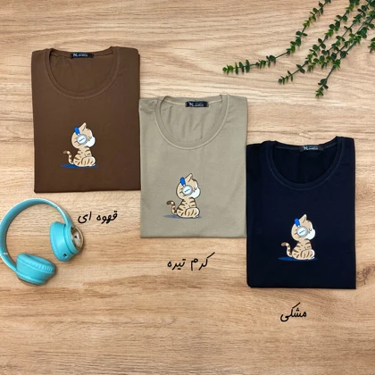 تیشرت زنانه طرح گربه
