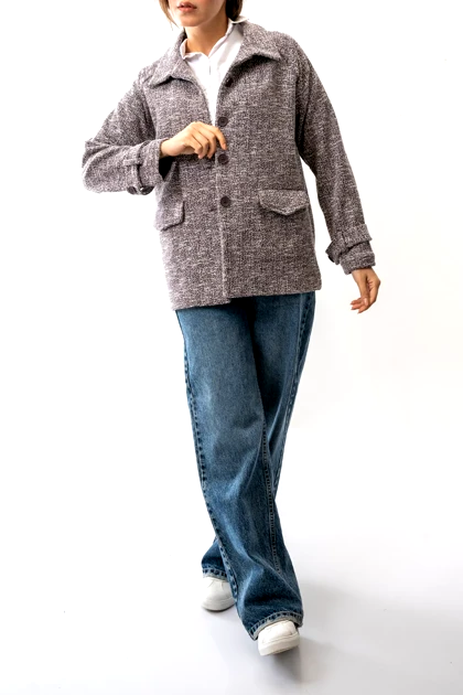 پالتو کوتاه جیب‌دار زنانه