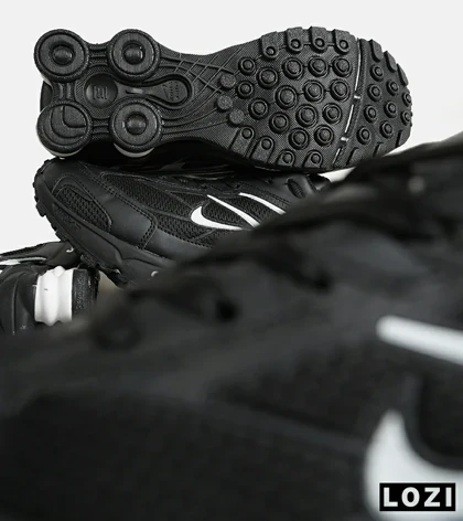 کفش کتانی مردانه مشکی سفید نایک NIKE x SUPREME shox ride 2