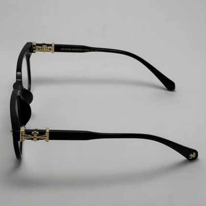 عینک بلوکات کروم هارتز مشکی طلایی Chrome Hearts 2273 با پک کامل کروم هارتز - کیفیت مستر