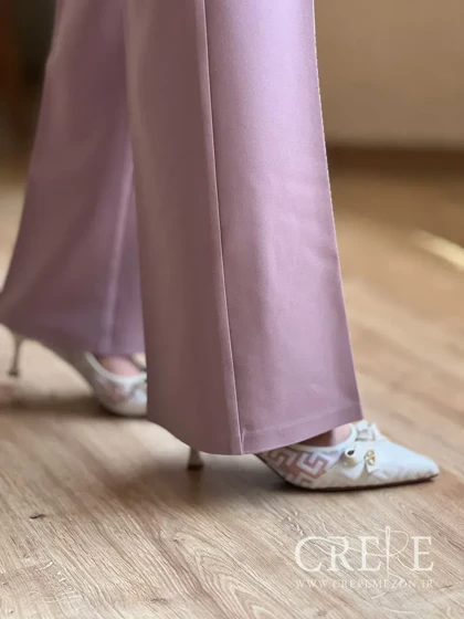 شلوار از بالا راسته کرپ قد 102