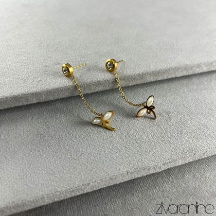 گوشواره زنانه دوتایی سنجاقک 20394