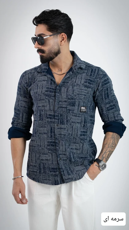 پیراهن مردانه کنفی اذین_کد4627