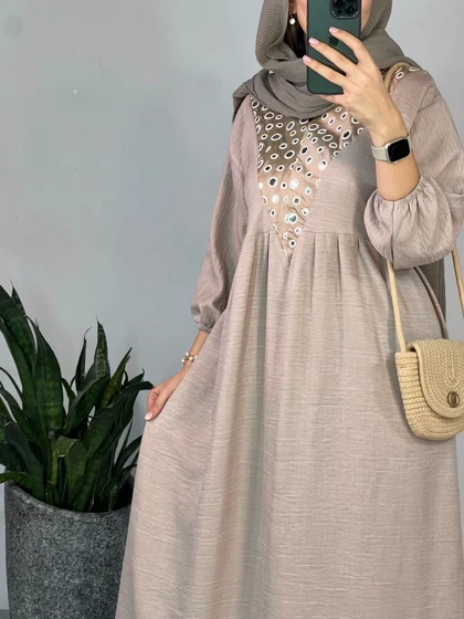 مانتو بلند نیلگون