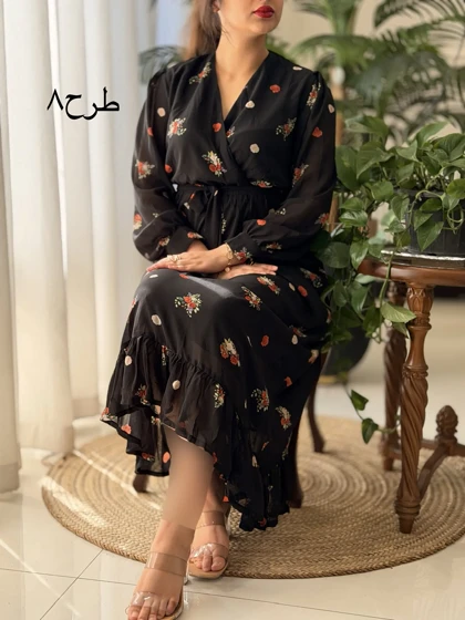 پیراهن حریر آوا کد2537