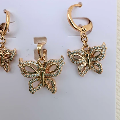 نیم ست پروانه برجسته ژوپینگ بدون زنجیر