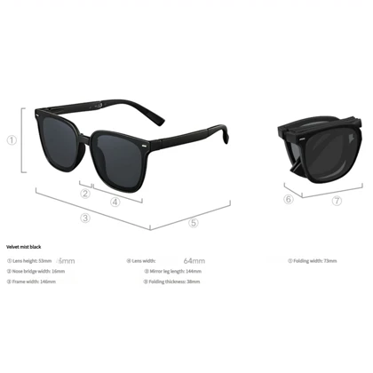 عینک آفتابی شیائومی Xiaomi اصل مدل MJTA06LM تاشو پلاریزه UV400