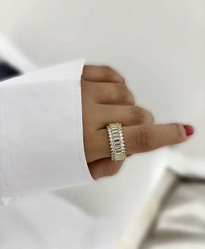 انگشتر نگین باگتی زنانه 876