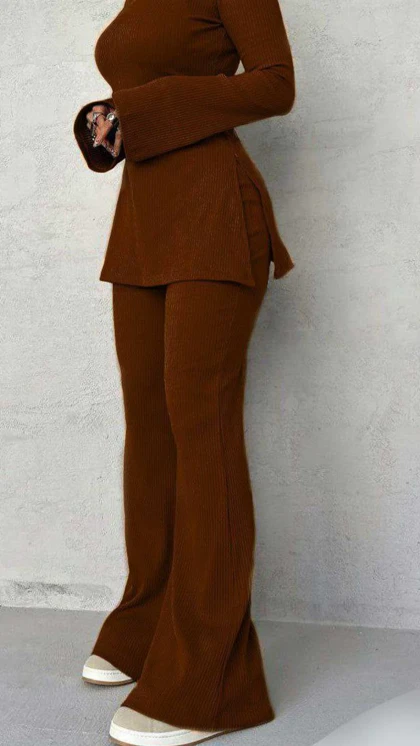 ست بلوز شلواربوتکات یقه گرد 59042